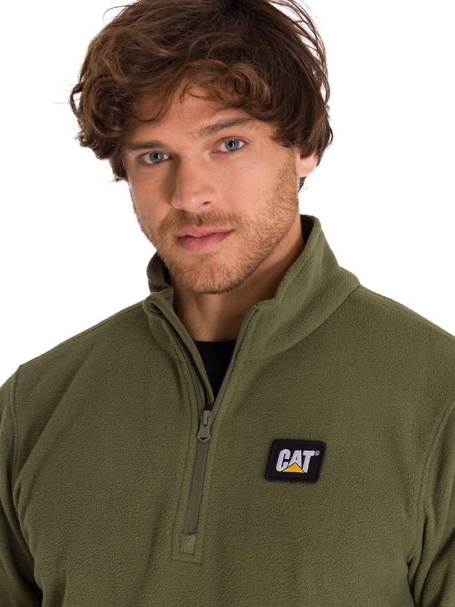 Polar Casual Hombre MICROFLEECE QUARTER ZIP VERDE CAT - Imagen 5