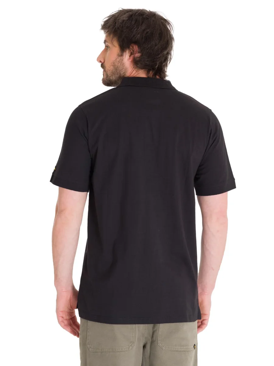 Polera Polo Casual Hombre LOGO JERSEY POLO NEGRO CAT - Imagen 4