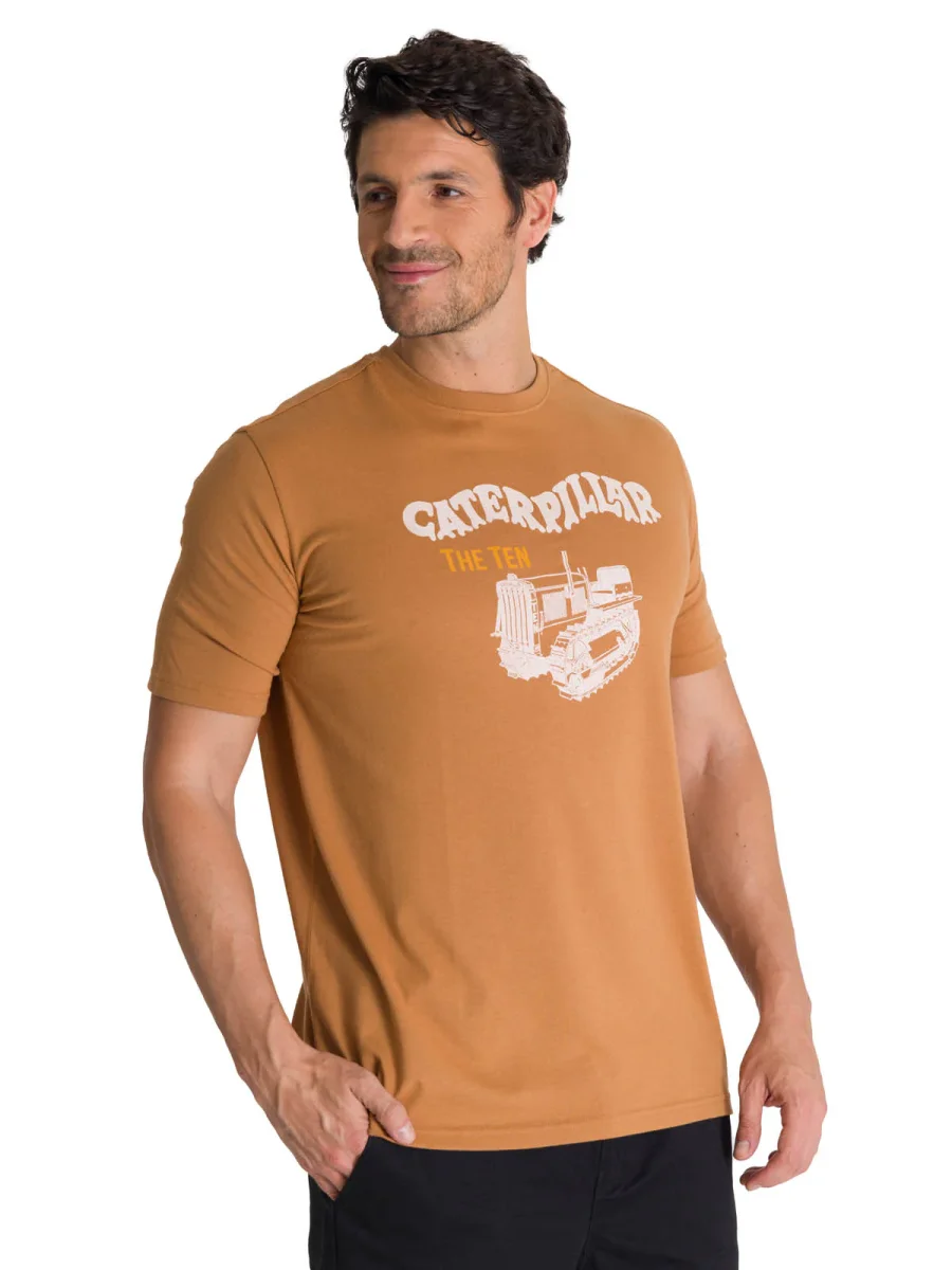 Polera Manga Corta Hombre Heritage The Ten Café CAT - Imagen 2