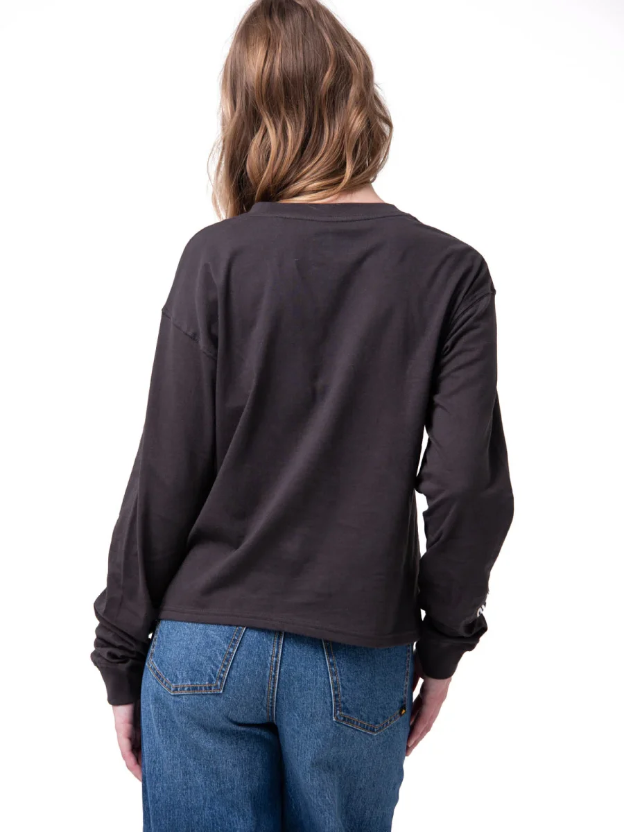 Polera Manga Larga Mujer Diseño Relaxed Negro Cat - Imagen 3